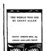 The Woman Who Did
